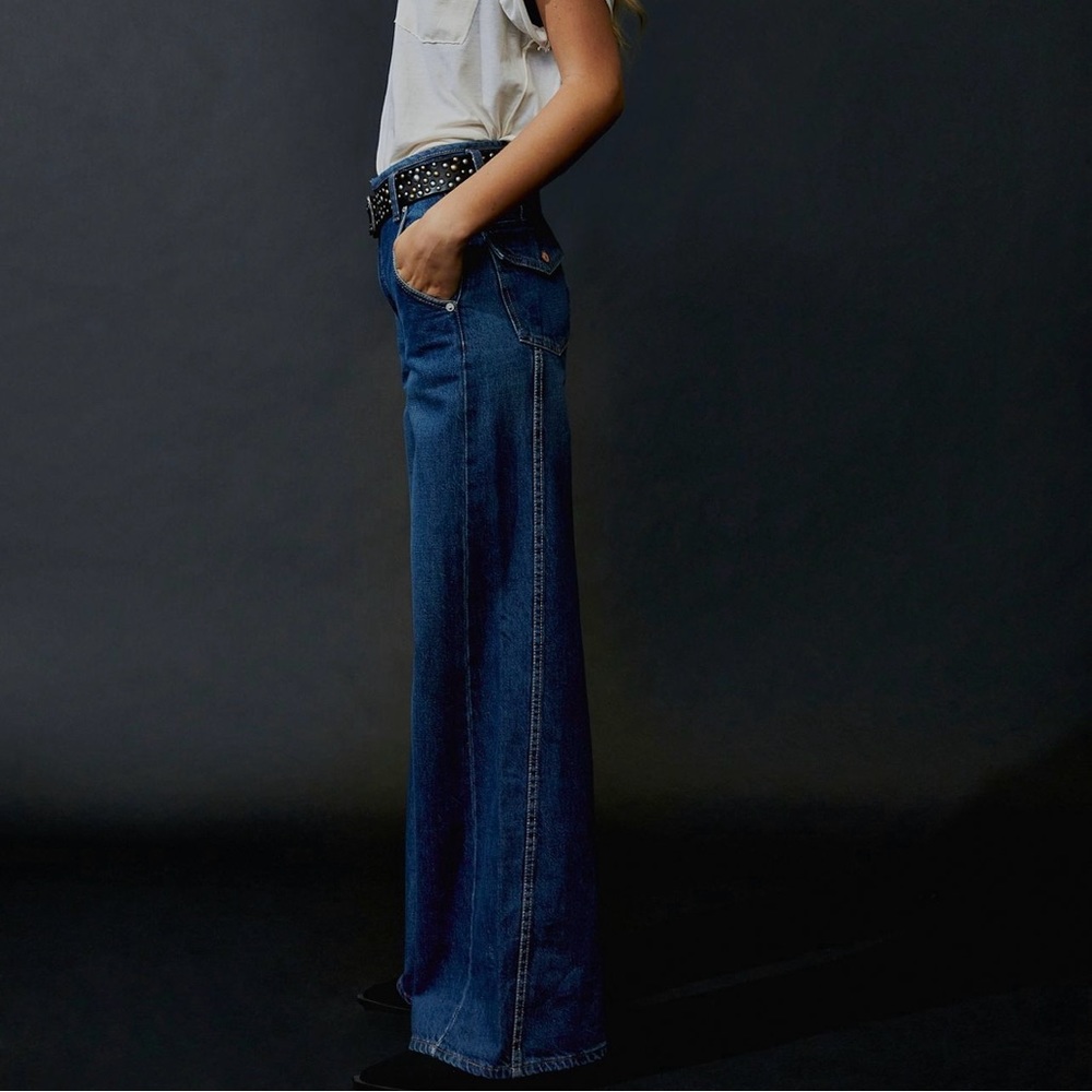 We The Free Harlow Mid-rise Wide-leg Jeans